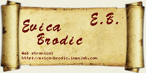 Evica Brodić vizit kartica